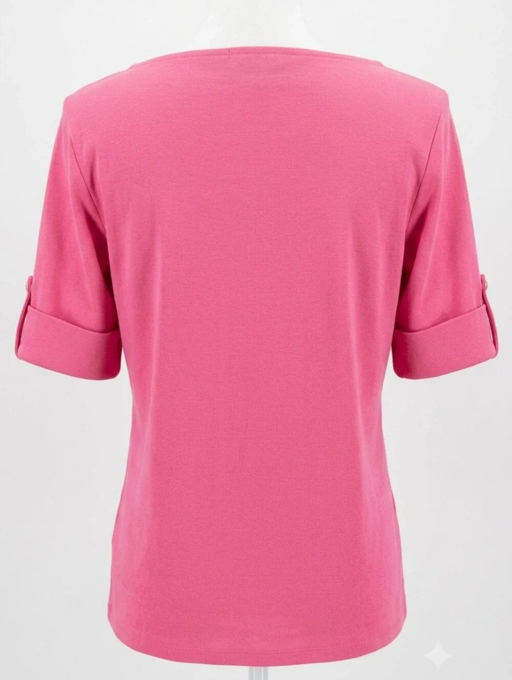 Michael Kors Pink Boatneck Short-Sleeve Top
